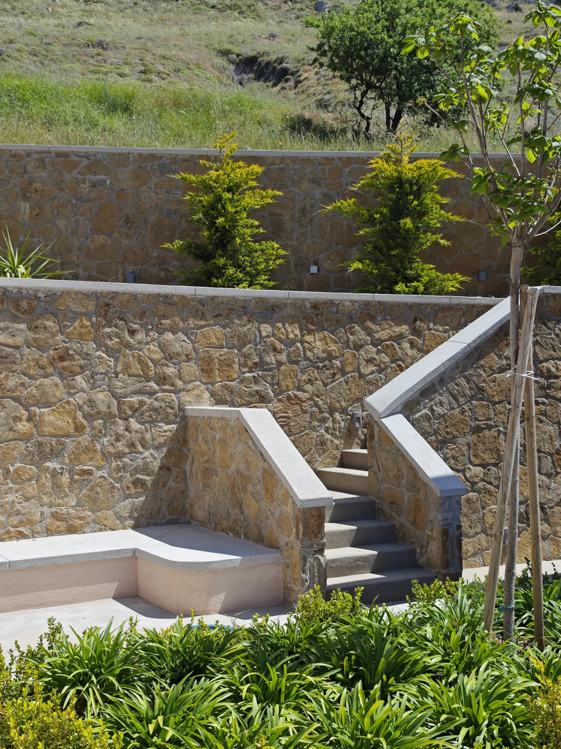 Existing villa interior before furnishing, view of the fixed finishes