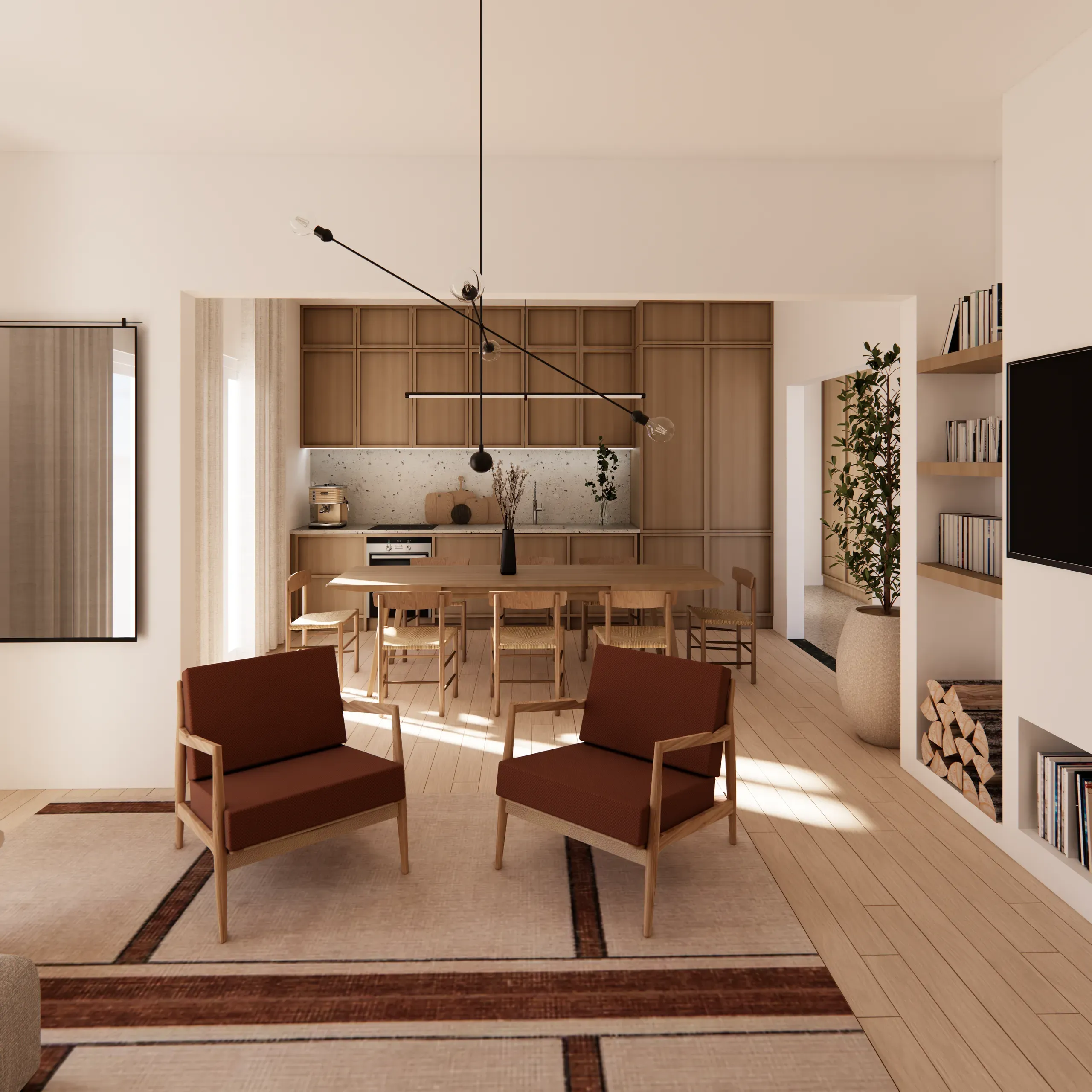 Concept design for a full-floor holiday residence opposite the Acropolis in Athens