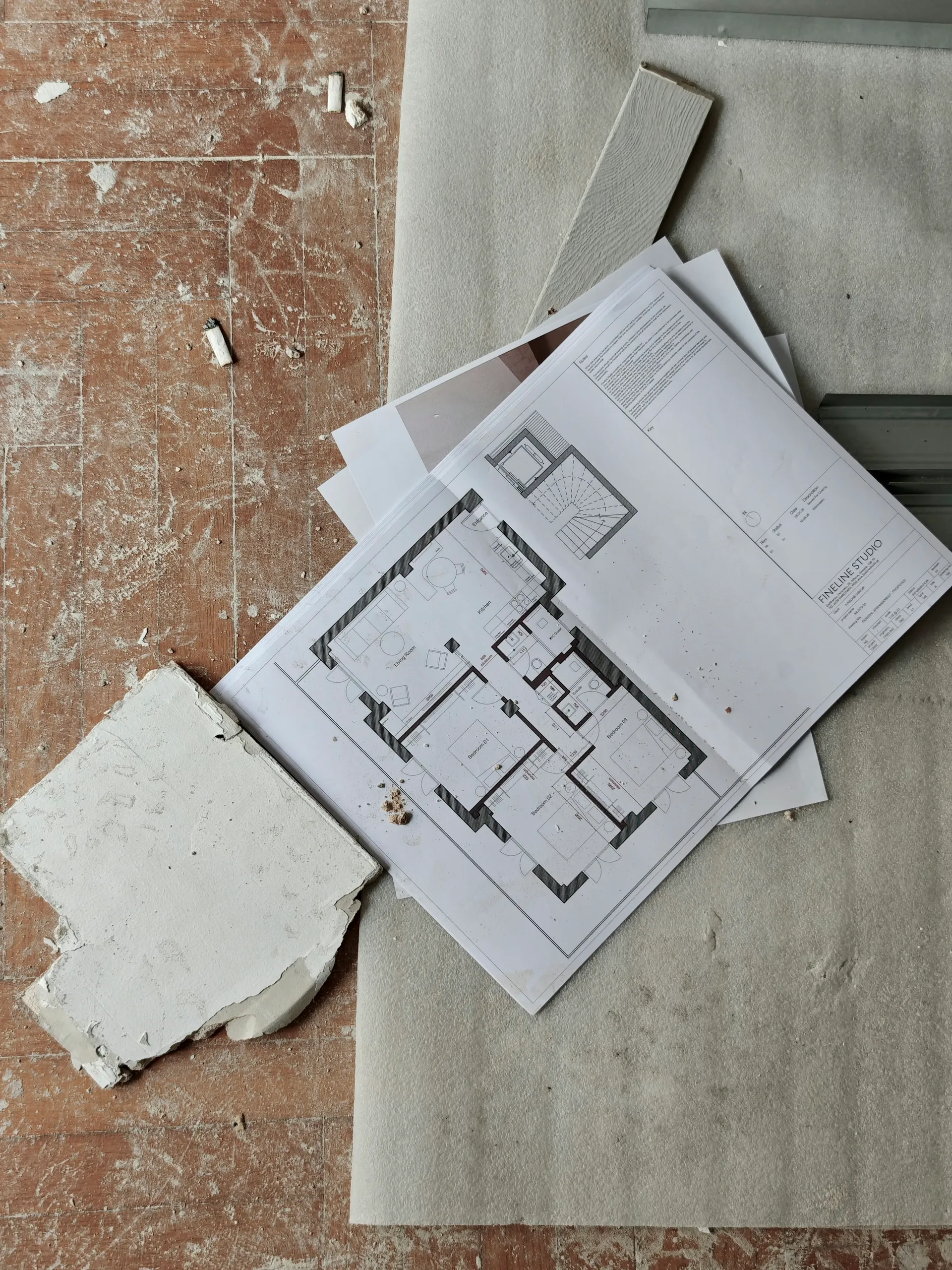 Construction work in progress during an Athens apartment renovation