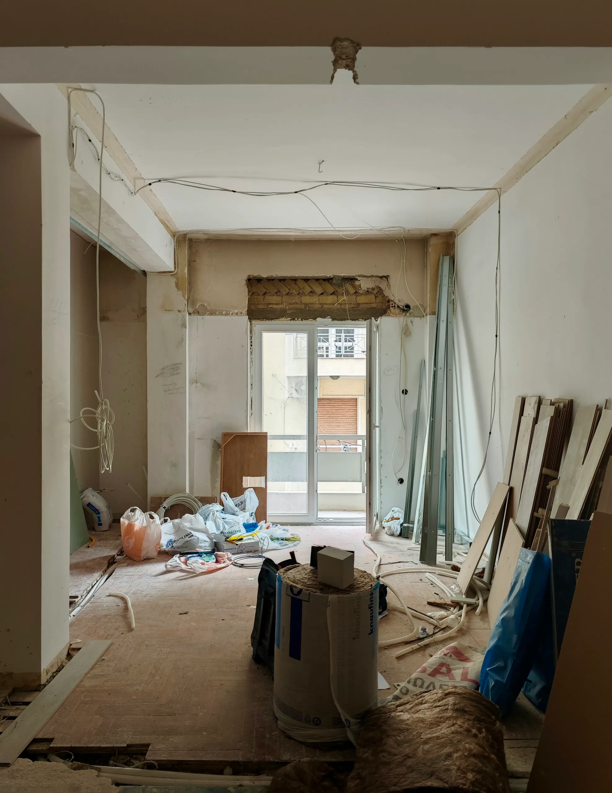 Apartment interior during renovation works